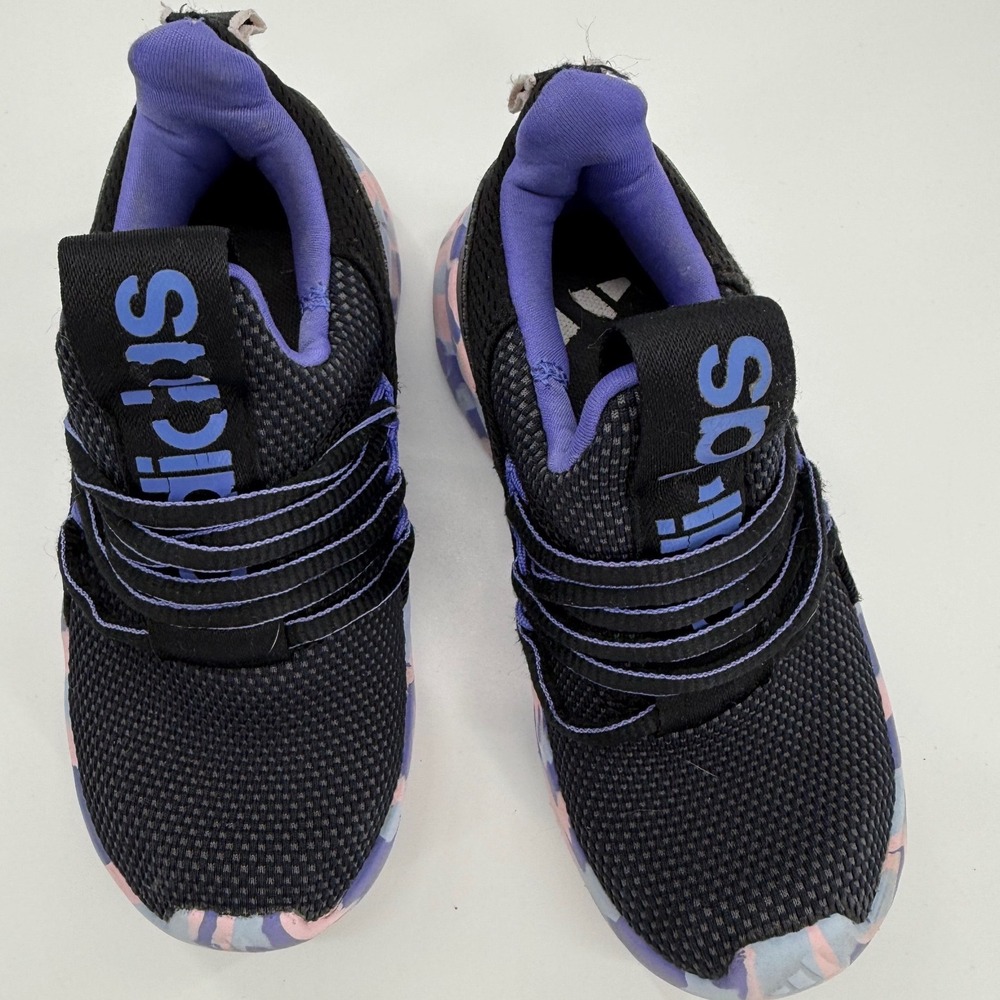 Adidas Lite Racer Adapt 3.0 Kids 11 Black Purple Slip On Sneaker Play School